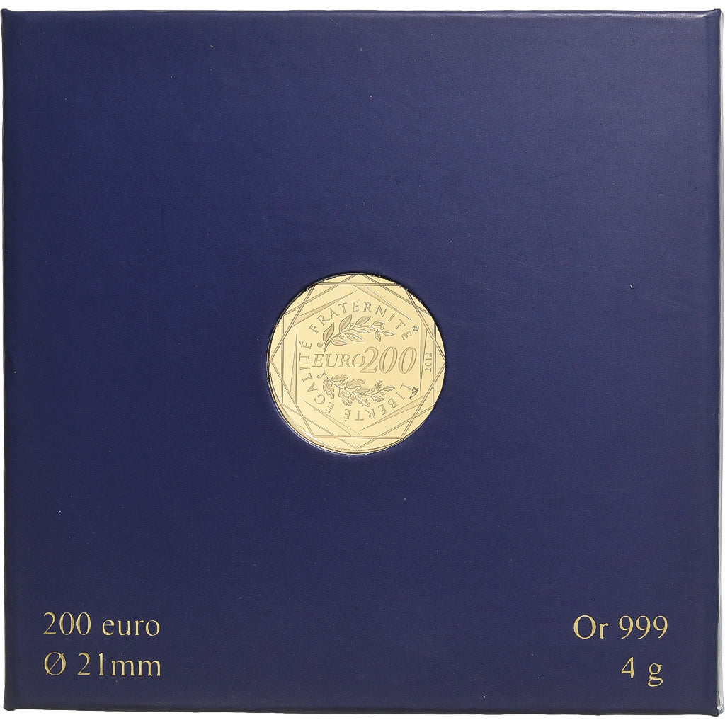 Francia, 200 Euro, Monnaie de Paris, FDC.BU, 2012, Paris, Oro, FDC, KM:2074