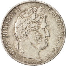 Monnaie, France, Louis-Philippe, 5 Francs, 1845, Paris, TTB+, Argent, KM:749.1