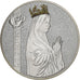 Francia, medalla, Lourdes, Fatima, 2011, Copper Plated Silver, FDC