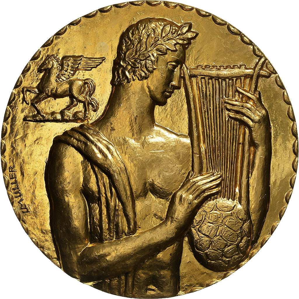 Belgia, medal, Orphée, Promotion Artistique Belge de la SABAM, Pokryty brązem