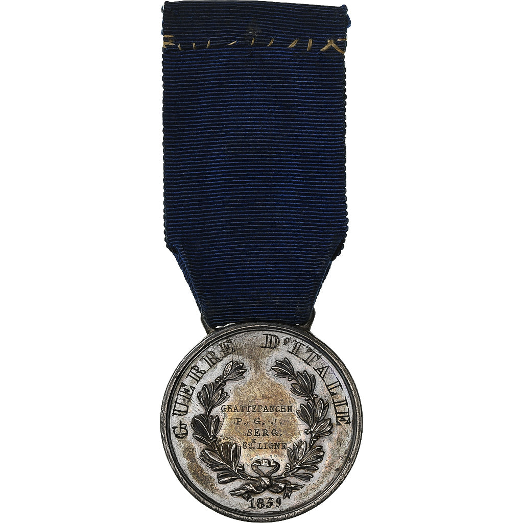Italie, Guerre d'Italie, 71ème de Ligne, Jeton, 1859, Très bon état, Argent