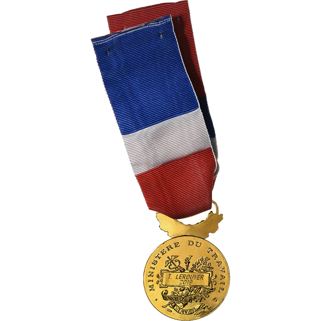 França, Honneur-Travail, République Française, medalha, 2019, Couronne
