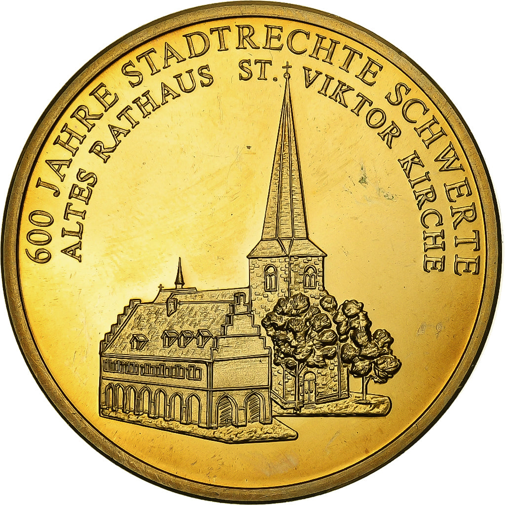 Alemanha, 3 Euro, 1997, Schwerte, Cuproníquel Alumínio, AU(55-58)