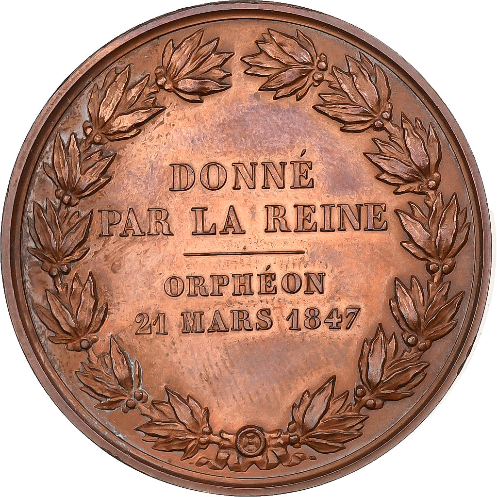 França, medalha, Louis-Philippe Ier, Concours d'Orphéon, 1847, Bronze, Barre