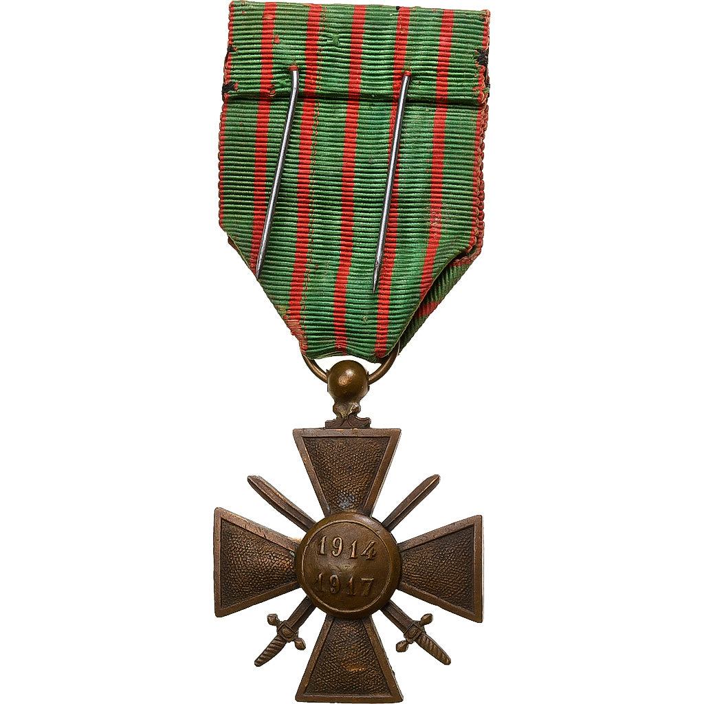 Frankrijk, Croix de Guerre, Une Etoile, Medaille, 1914-1917, Une Citation