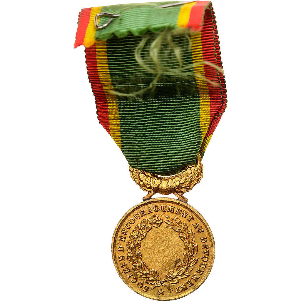 France, Société d'encouragement au dévouement, Medal, Excellent Quality, Gilt