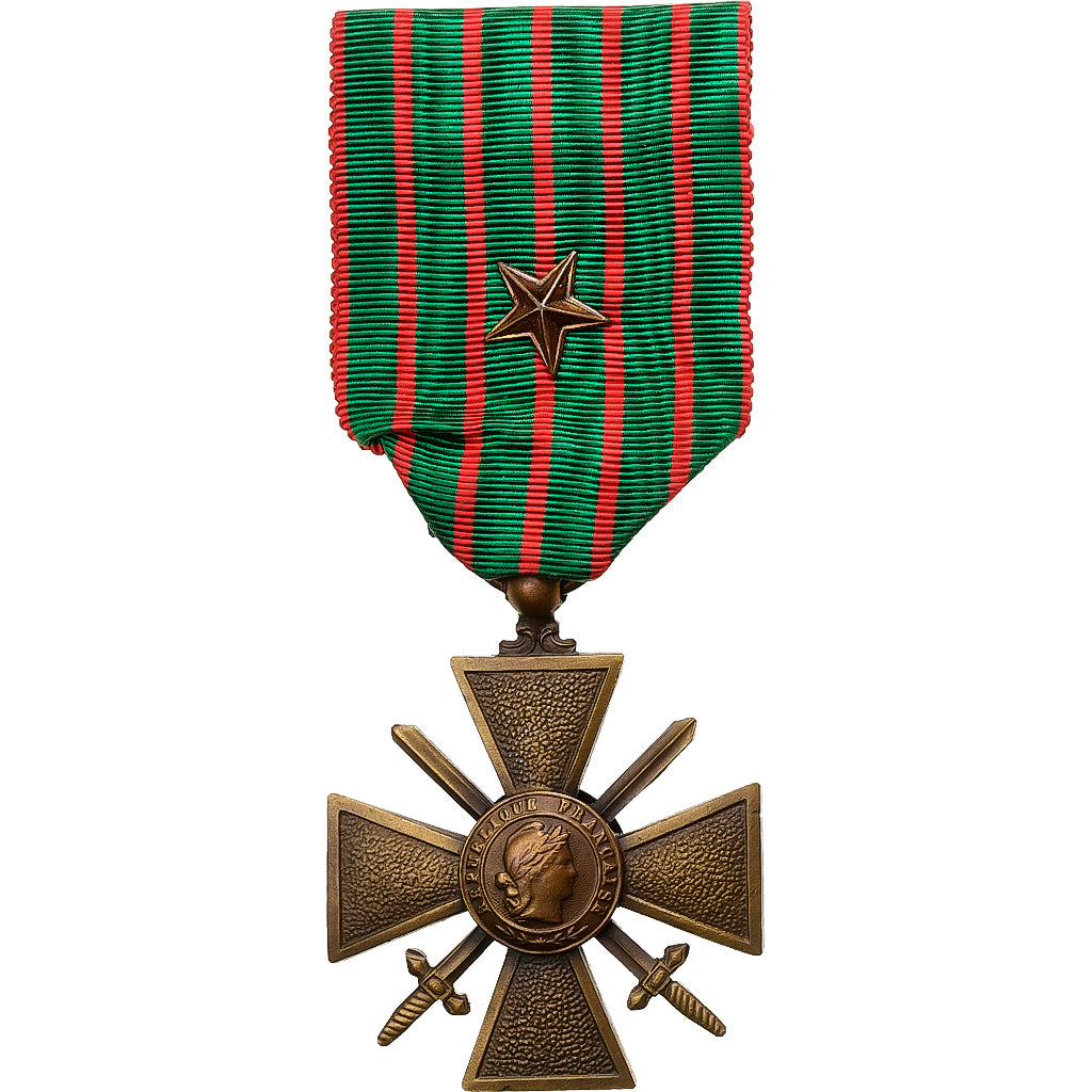 France, Croix de Guerre, WAR, Medal, 1914-1918, Une Citation, Excellent Quality