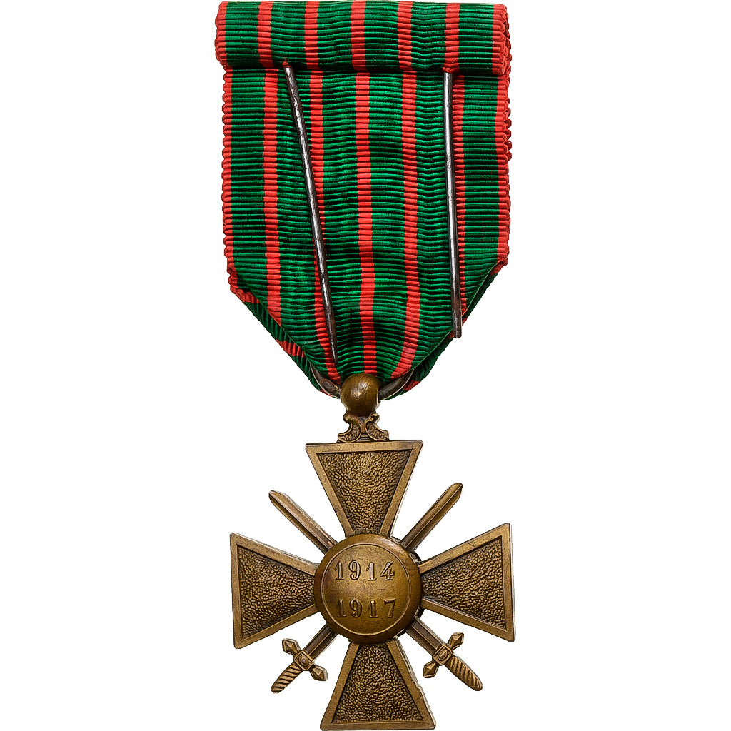 Francja, Croix de Guerre, medal, 1914-1917, 5 Citations, Doskonała jakość