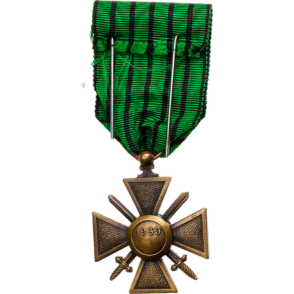 France, Croix de Guerre, Une Etoile, Médaille, 1939, Excellent Quality, Bronze