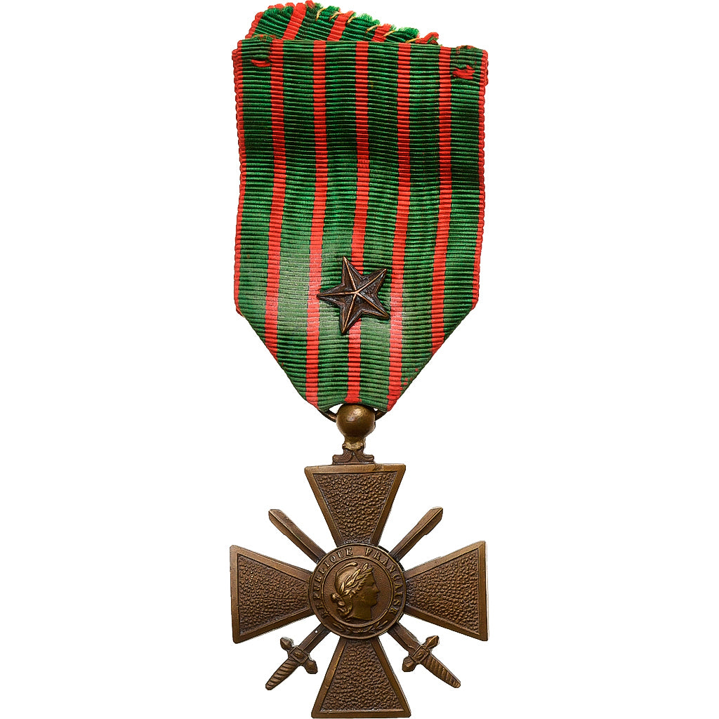 Frankrijk, Croix de Guerre, WAR, Medaille, 1914-1918, Une Citation, Heel goede