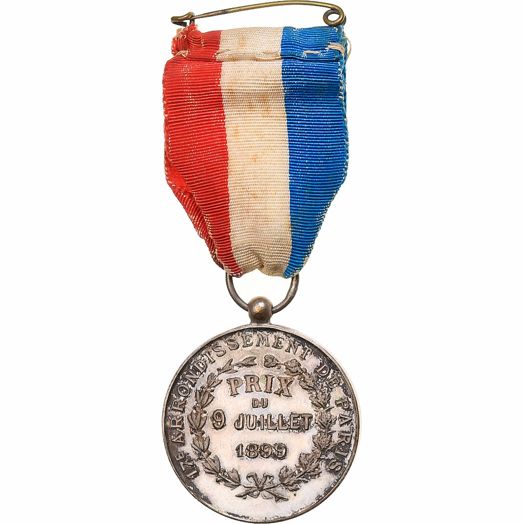 Francja, Prix du 9 Juillet, Paris, medal, 1899, Bardzo dobra jakość, Brąz