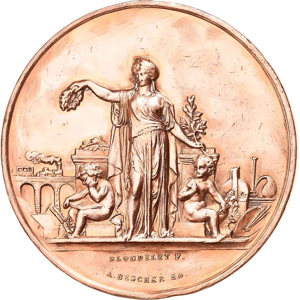 Francia, medalla, Comice Agricole de Loiron, Cobre, Blondelet, MBC+