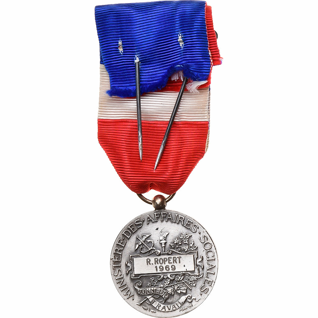 França, Ministère des Affaires Sociales, medalha, 1969, Qualidade Excelente