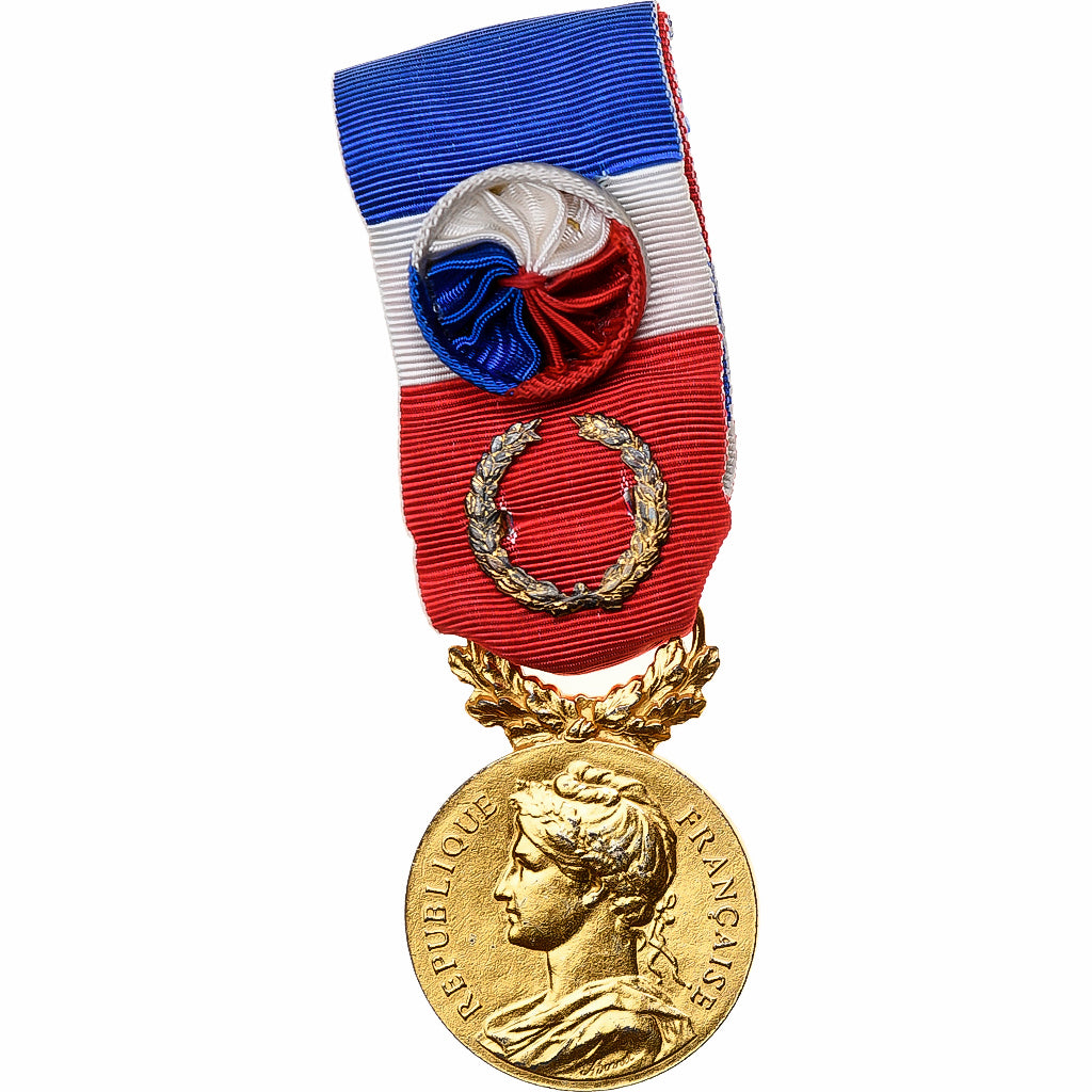 France, Médaille d'honneur du travail, Medal, 1988, Couronne, Excellent