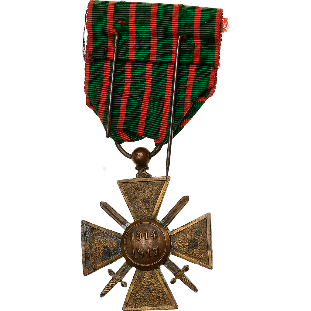 France, Croix de Guerre, Une Etoile, Médaille, 1914-1917, Très bon état