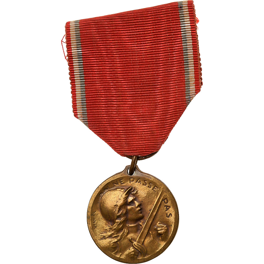 France, Verdun , On ne passe pas, WAR, Medal, 1916, Excellent Quality, Vernier