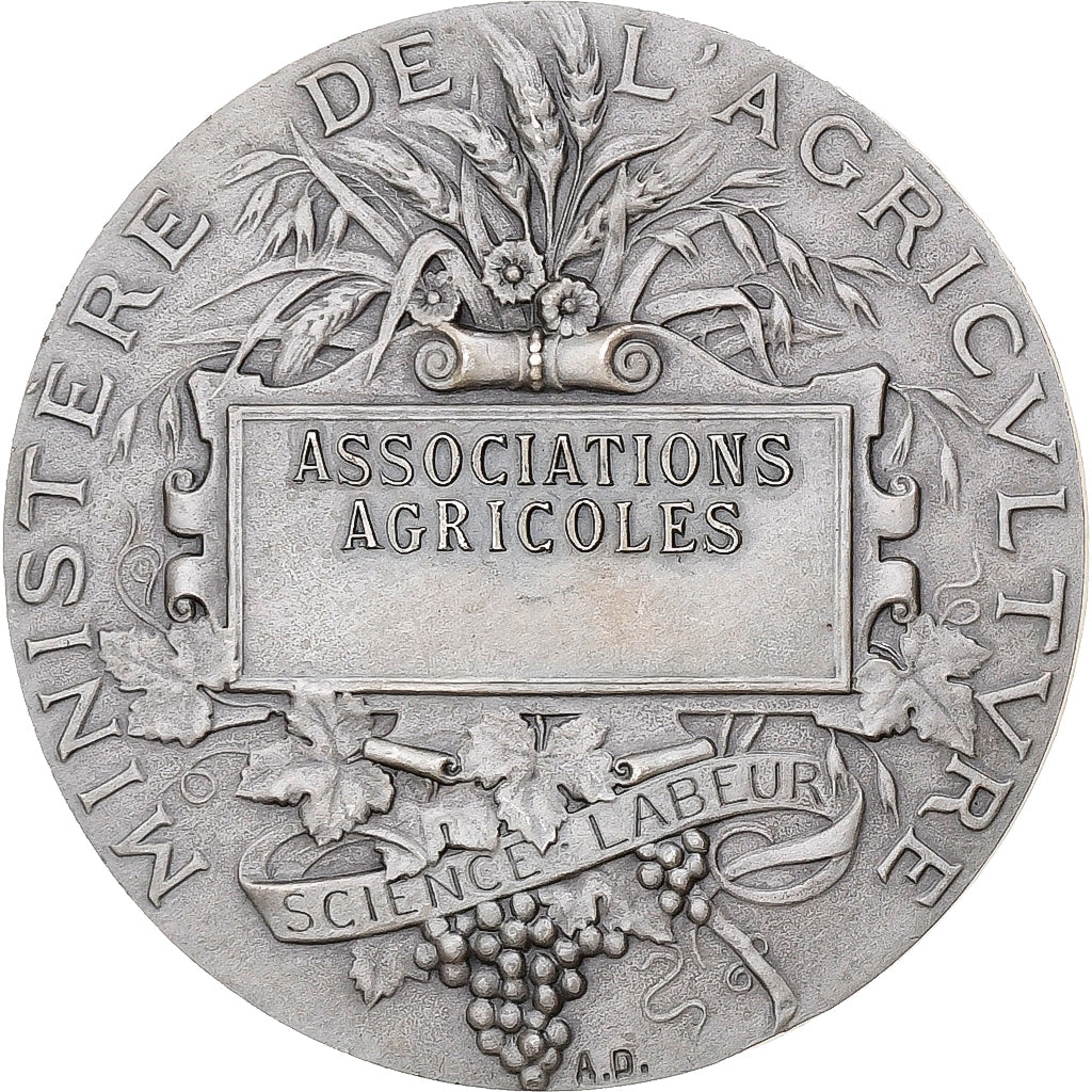 France, Medal, Ministère de l'Agriculture, Associations Agricoles, Silver