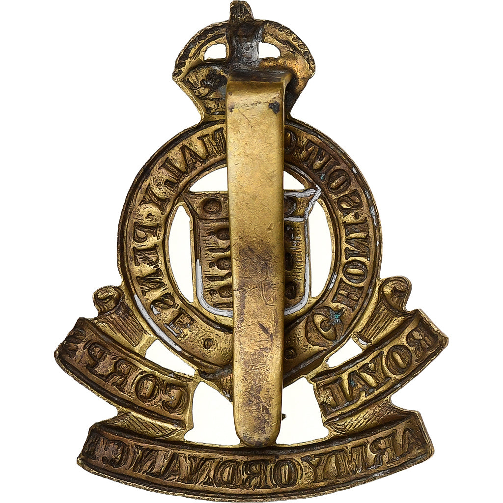 Canadá, Cap Badge, Royal Canadian Ordnance Corps, WW2, Latão, AU(55-58)