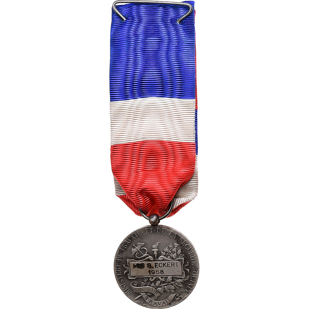 Francia, Ministère du Travail et de la Sécurité Sociale, medalla, 1958