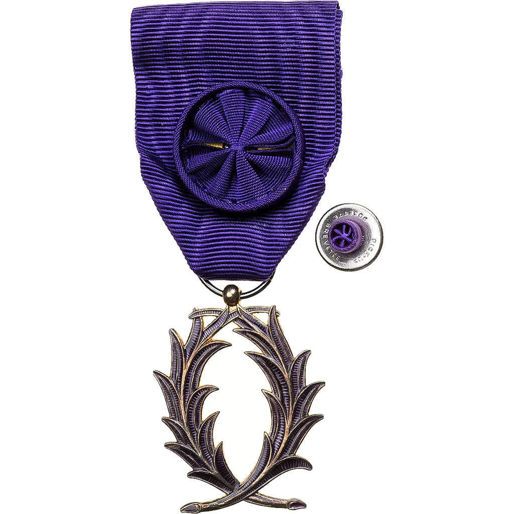 Frankrijk, Palmes Académiques Officier, Medaille, Niet gecirculeerd, Zilver, 36