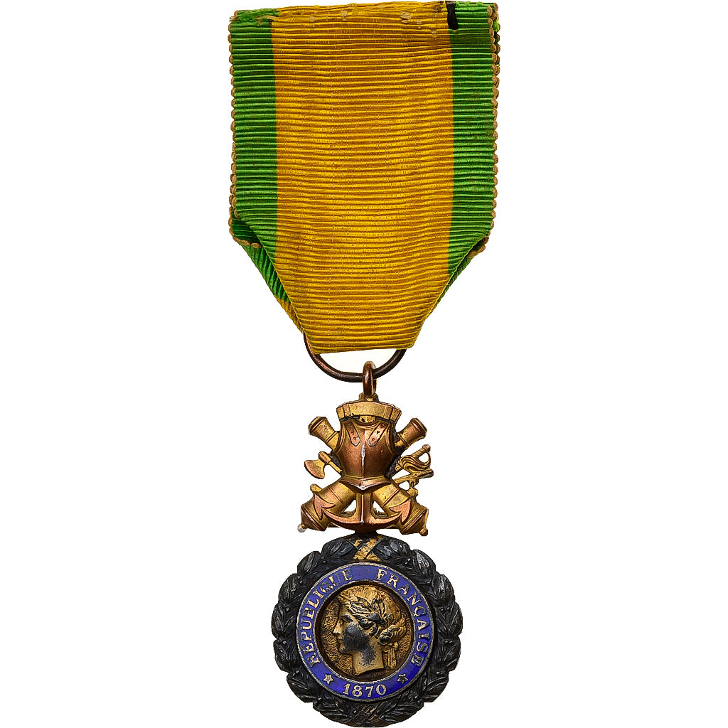 France, Troisième République, Valeur et Discipline, Médaille, 1870, Très bon