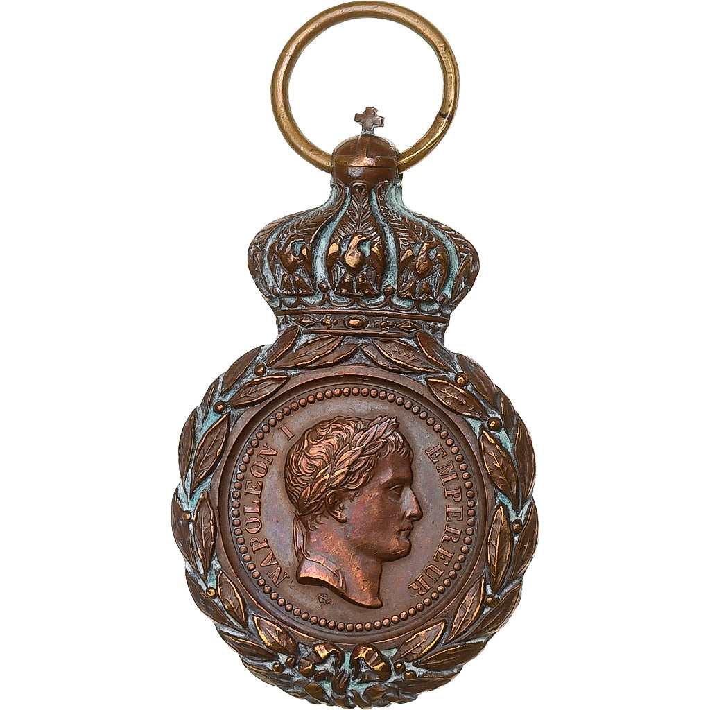 França, Médaille de Sainte-Hélène, medalha, 1857, Qualidade Excelente