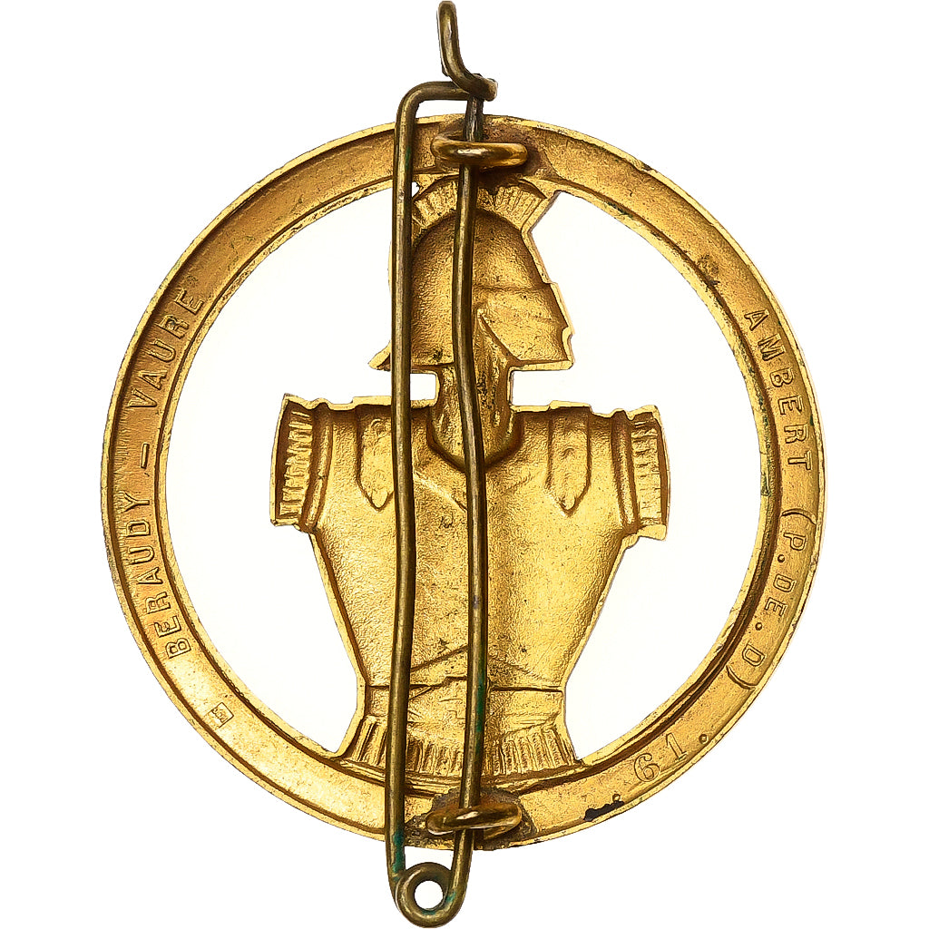 Frankreich, Génie, Military, Insigne de Beret, Very Good Quality, Gilt Metal