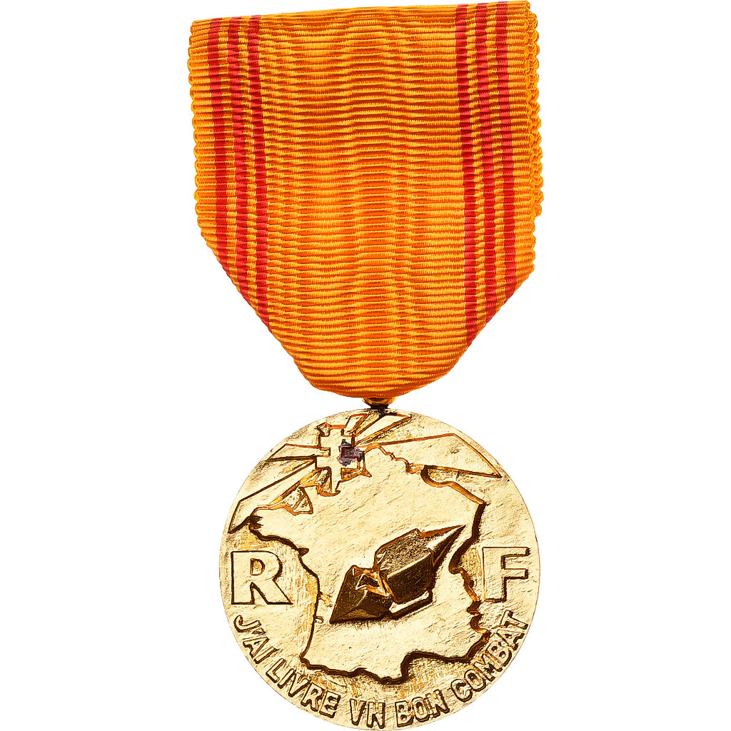 France, Insigne du Réfractaire, Medal, Uncirculated, Hollebeck, Gilt Bronze, 36