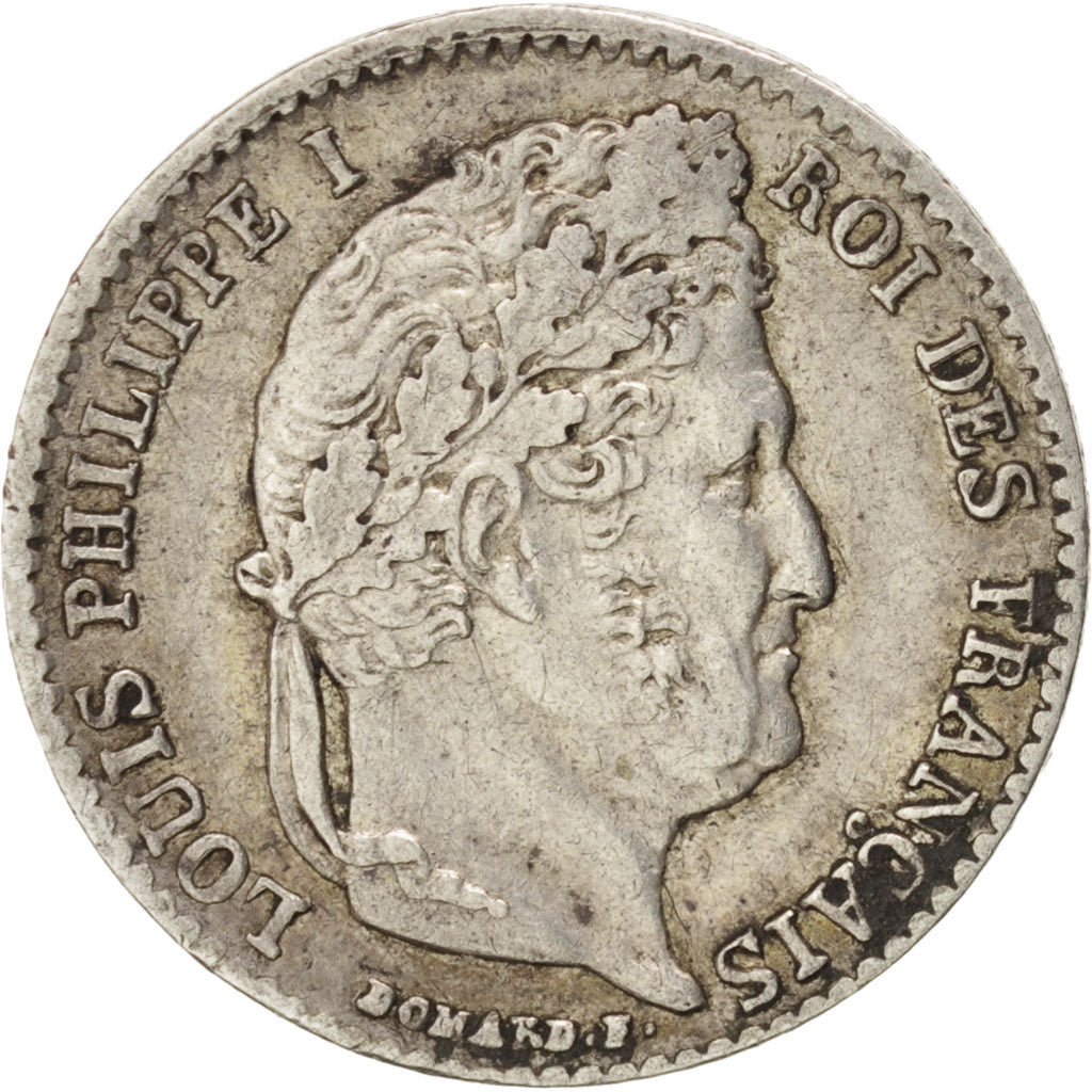 Münze, Frankreich, Louis-Philippe, 1/4 Franc, 1844, Lille, SS, Silber
