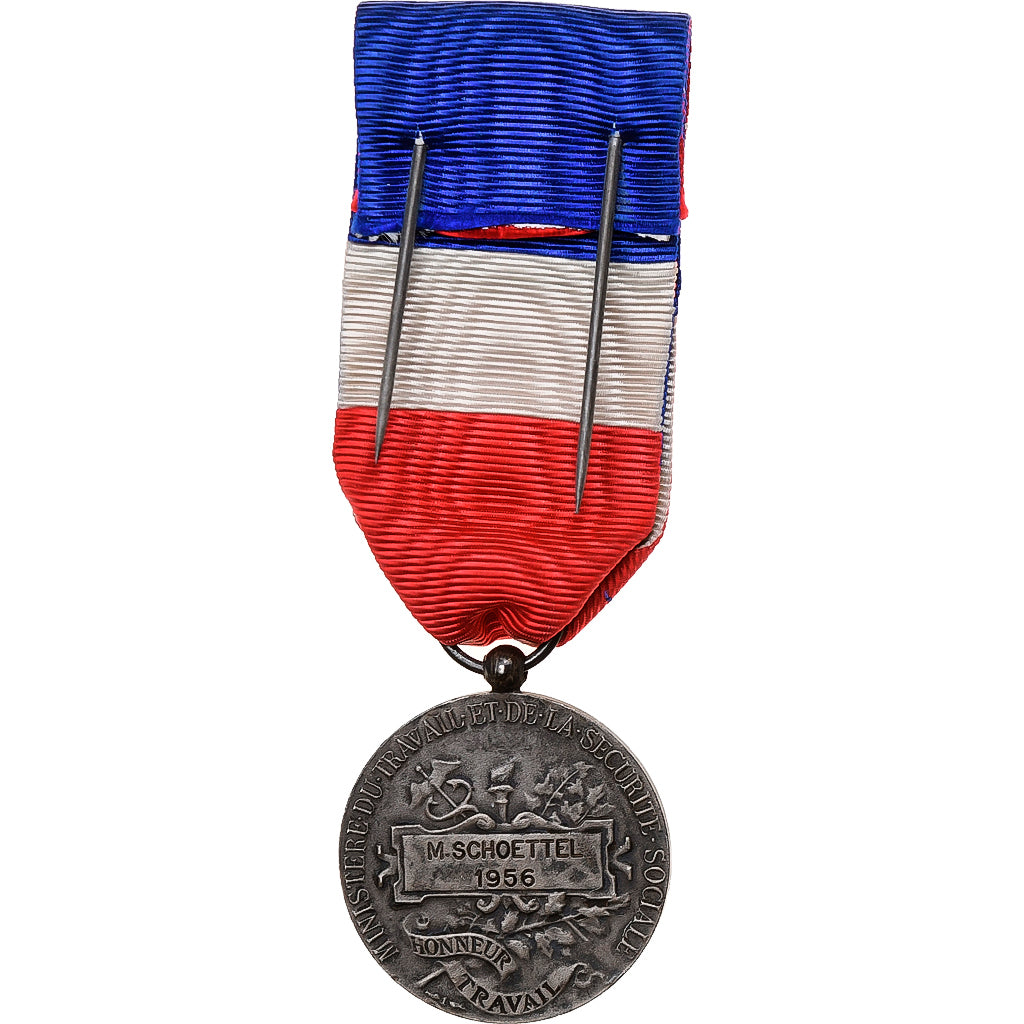 Francia, Ministère du Travail et de la Sécurité Sociale, medalla, 1956