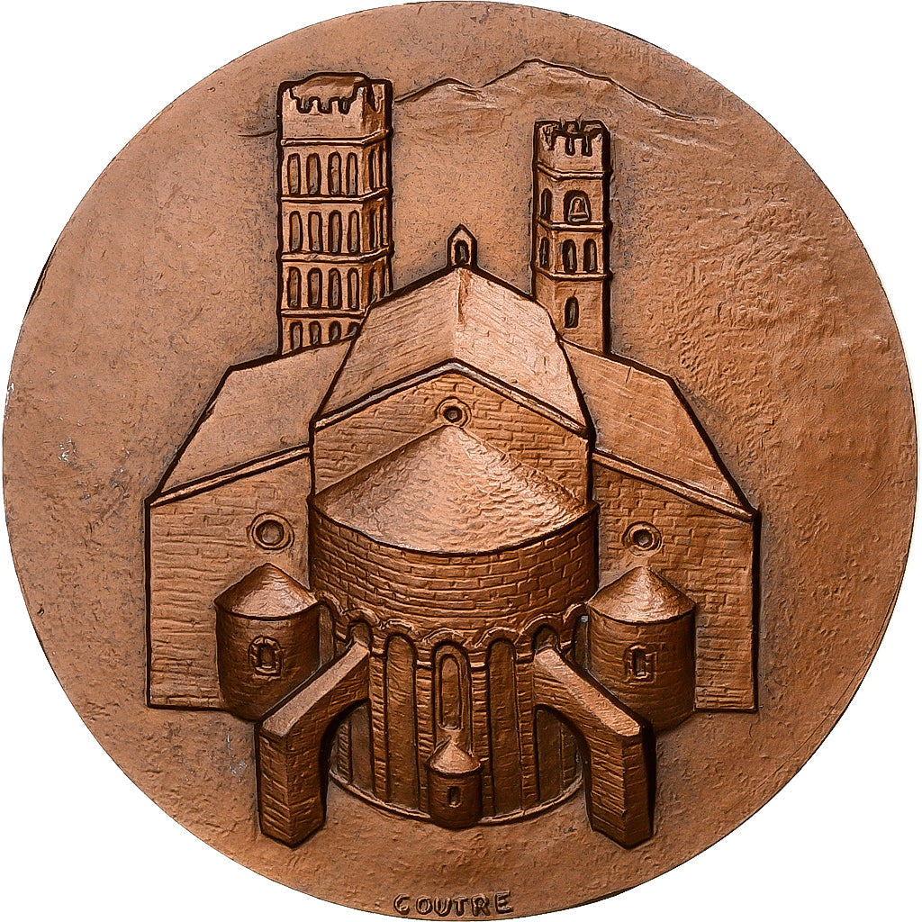France, Medal, Ville d'Elne, 1983, Bronze, Coutré, MS(63)