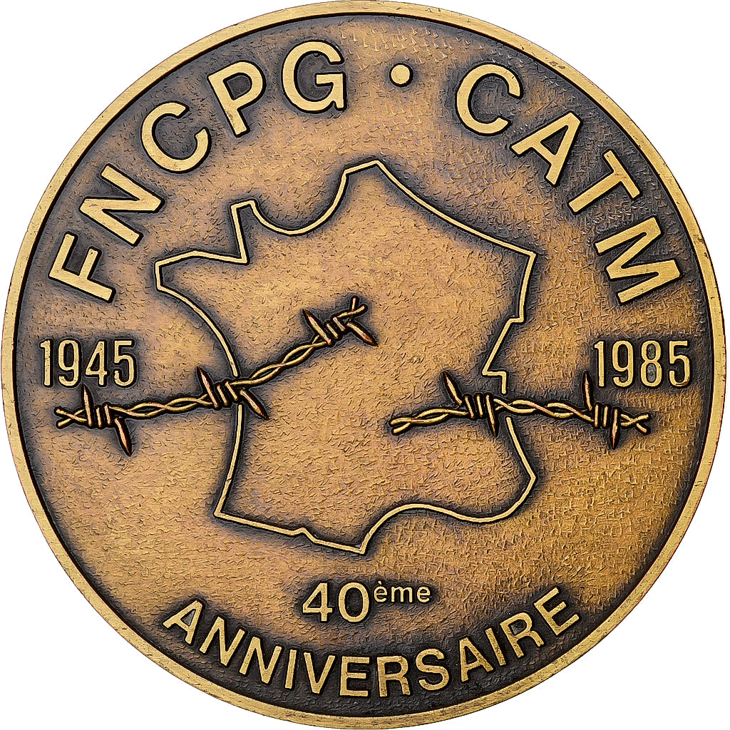 France, Medal, FNCPG . CATM, 40eme Anniversaire, 1985, Bronze, AU(55-58)