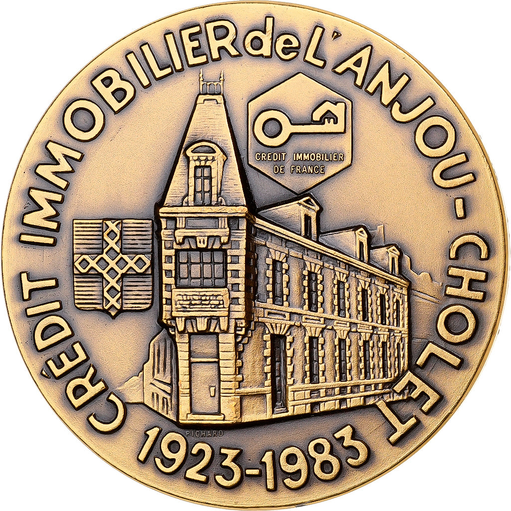 France, Medal, Crédit Immobilier de l'Anjou-Cholet, 1983, Bronze, Pichard