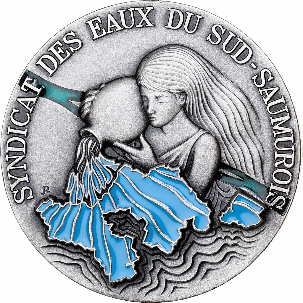 Frankrijk, Medaille, Syndicat des Eaux du Sud-Saumurois, 1996, Silvered bronze