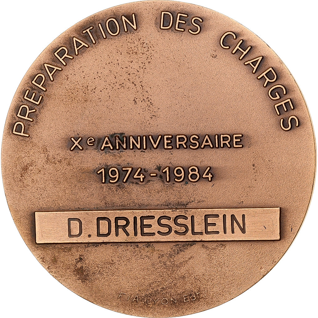 France, Medal, Solmer, Préparation des Charges, 1984, Bronze, FIA, AU(55-58)
