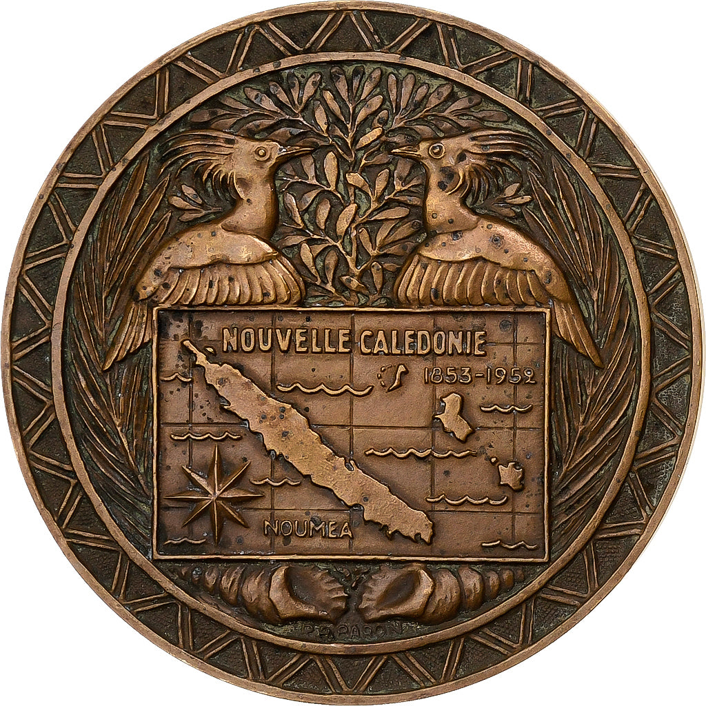 Francja, medal, Compagnie des messageries maritimes Calédonien, 1952, Brązowy