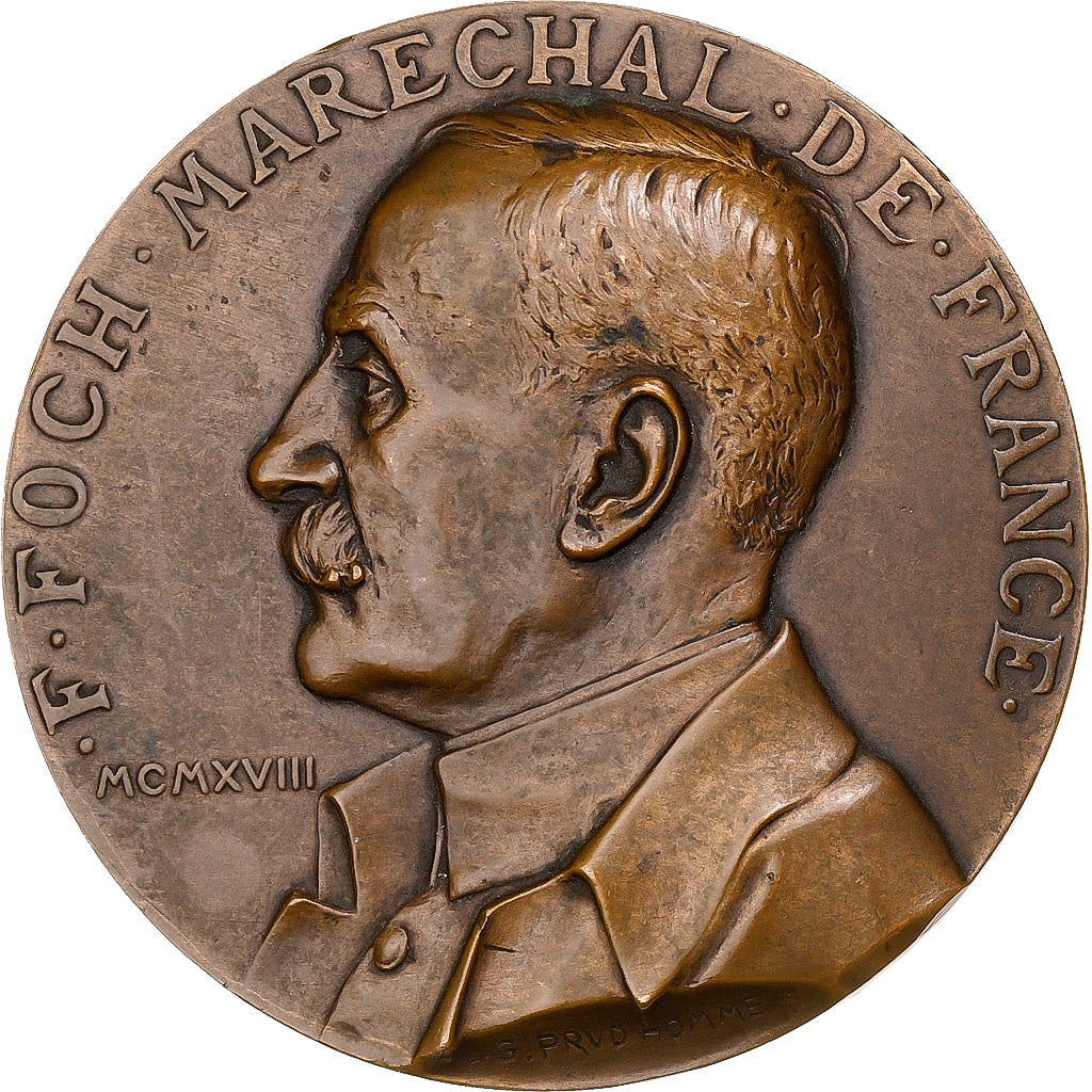 France, Médaille, Foch, Maréchal de France, Rethondes, Armistice, 1918