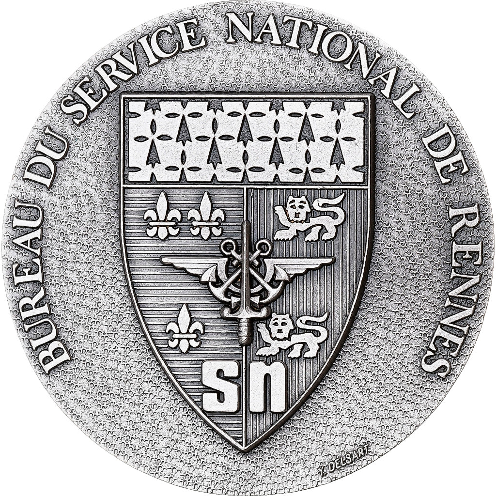 França, medalha, Bureau du Service national de Rennes, 1994, Bronze Prateado