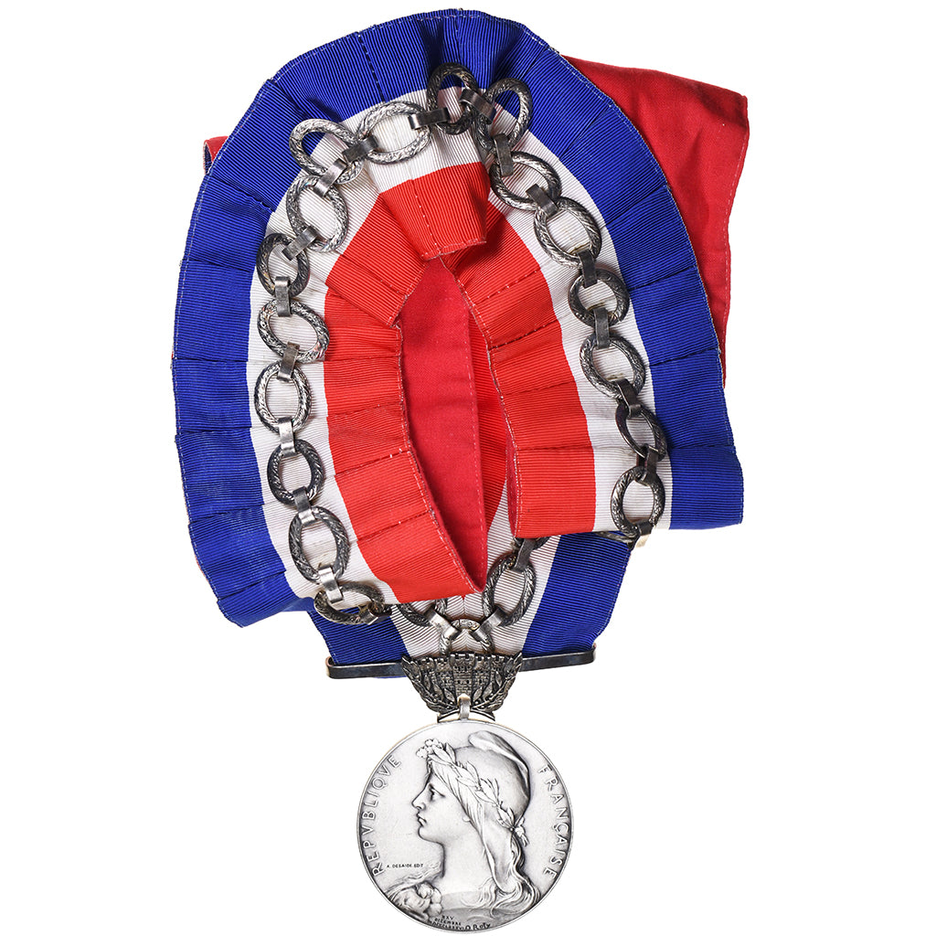 Frankrijk, Collier Maire-Adjoint avec chaîne, Medaille, Excellent Quality