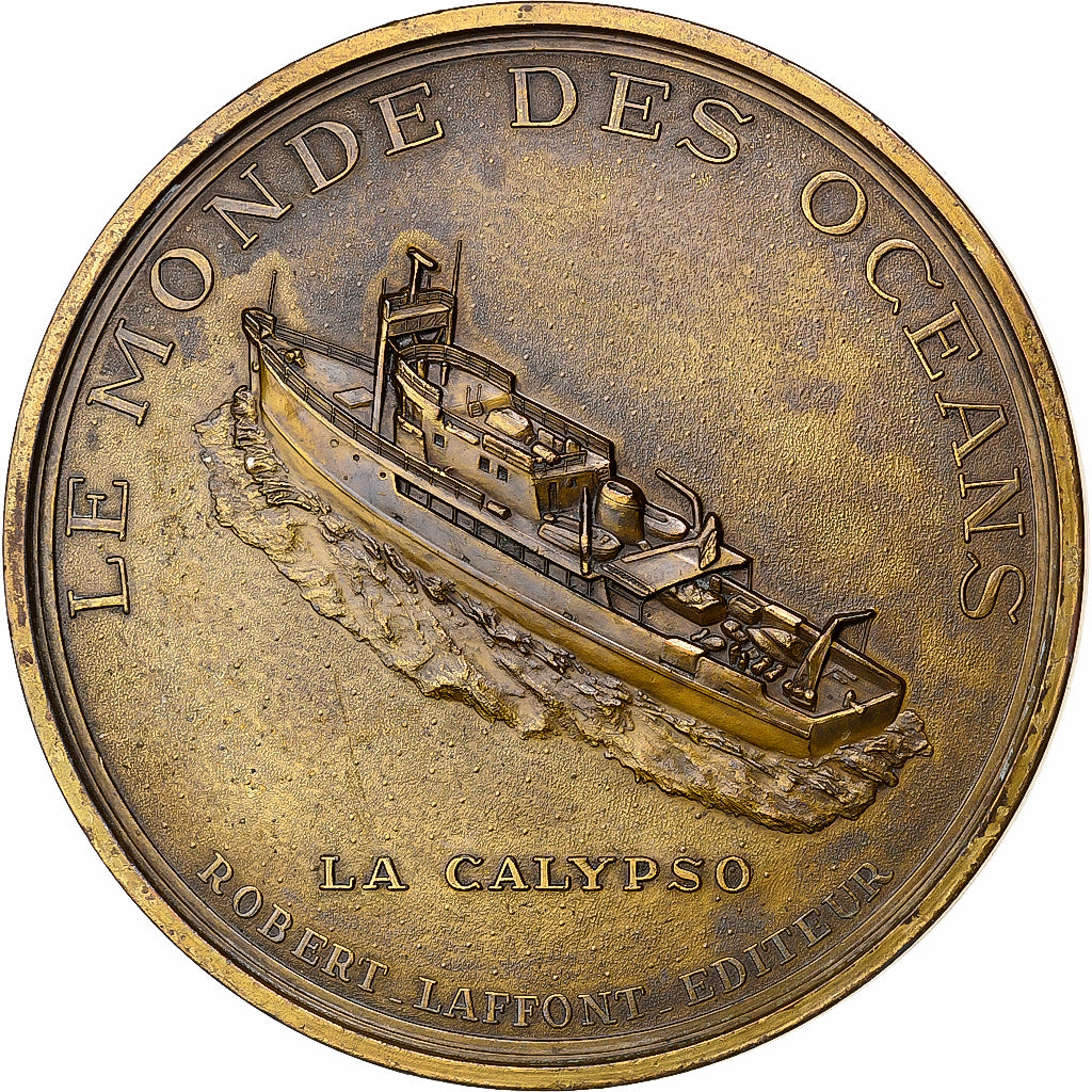 Francja, medal, Commandant Jacques Yves Cousteau, Brązowy, Duboc, AU(50-53)
