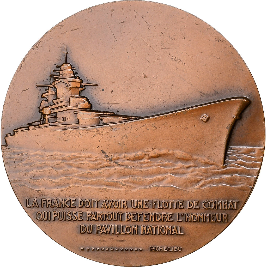 France, Medal, Armand Du Plessis Cardinal de Richelieu, Bronze, Guiraud