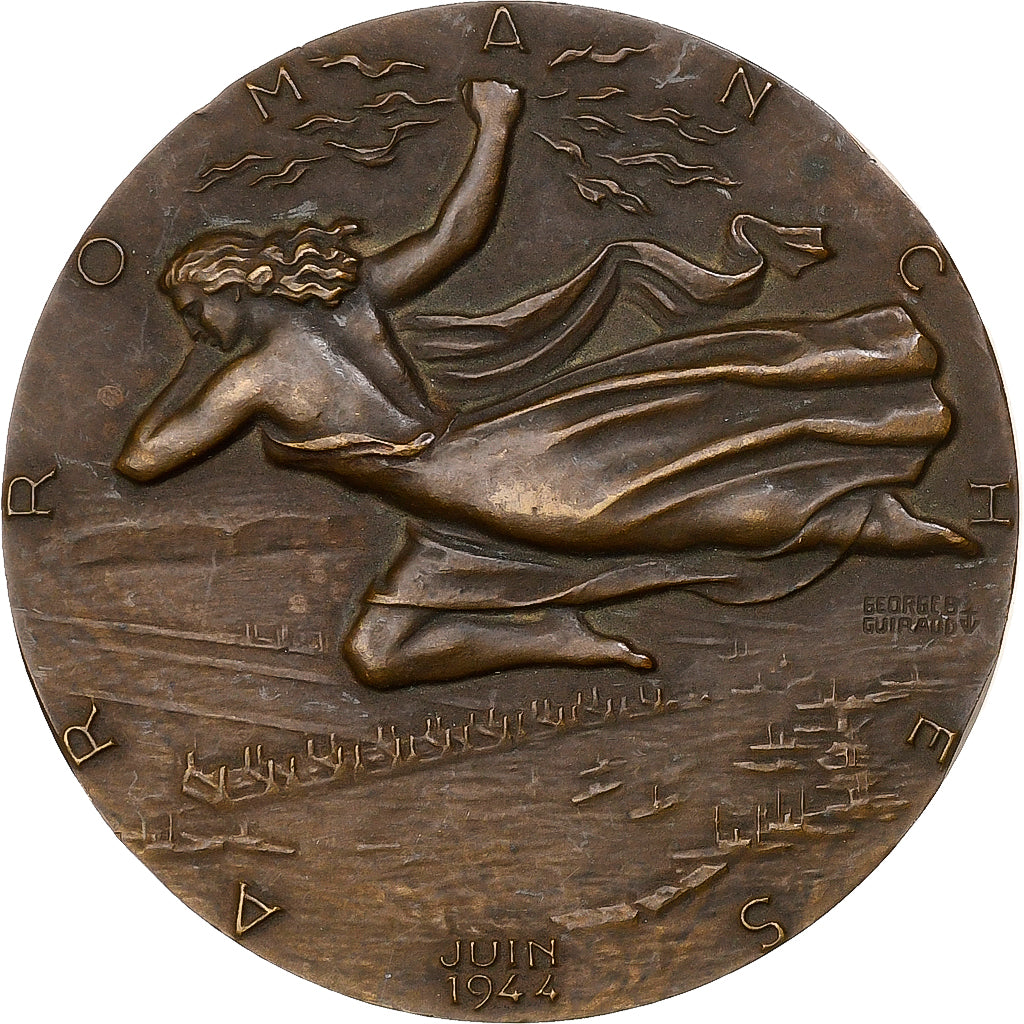Francja, medal, Porte-Avions Arromanches, 1986, Brązowy, Guiraud, AU(55-58)