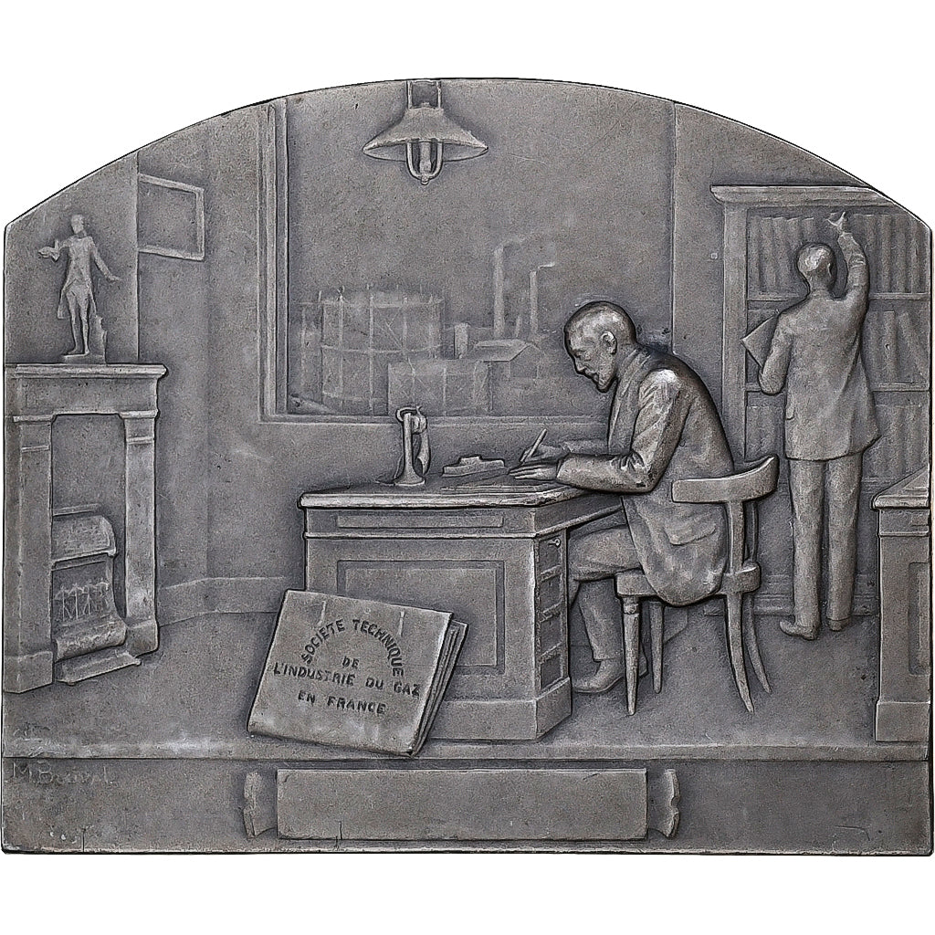 Francia, medaglia, Société Technique de l'Industrie du Gaz, 1927, Argento