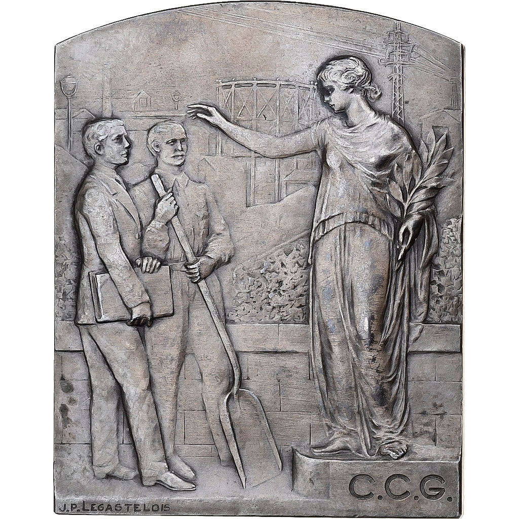 França, medalha, Compagnie Continentale du Gaz, 1901, Prata, Legastelois