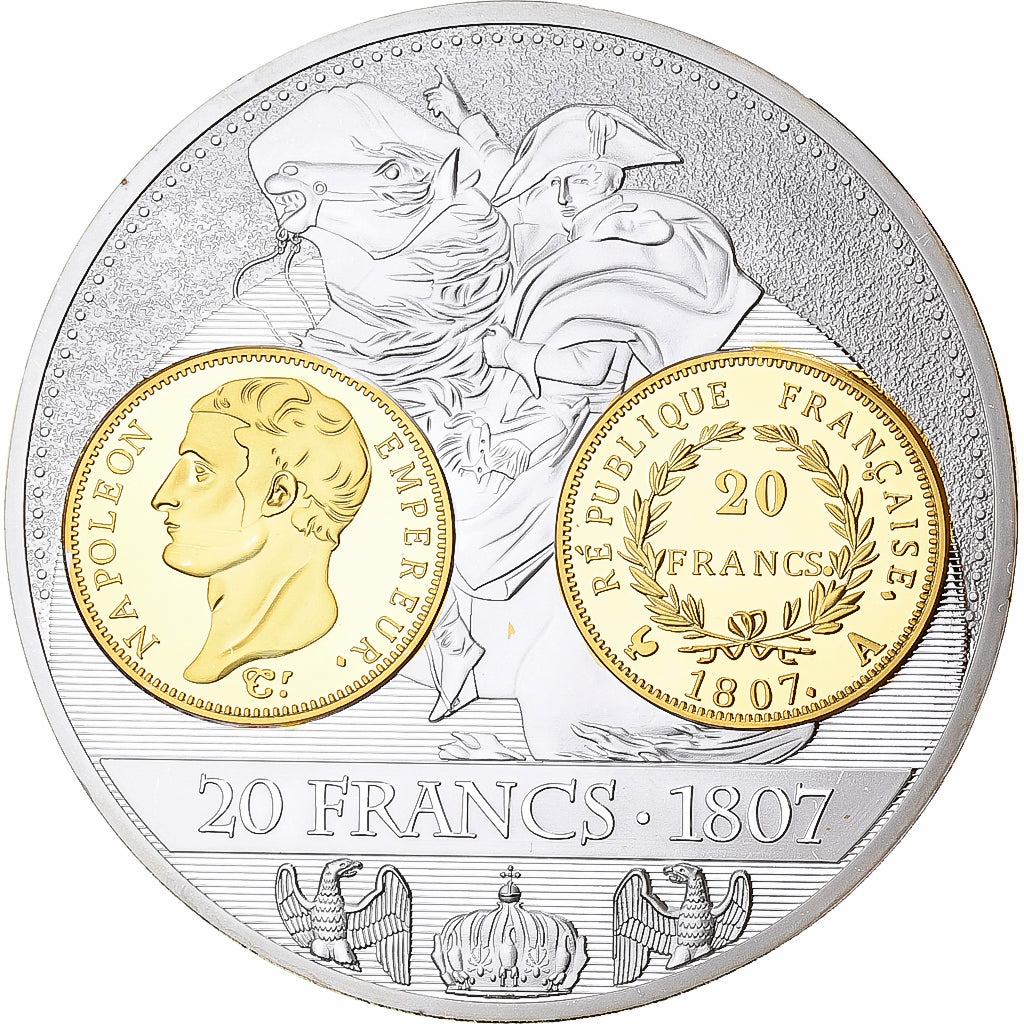 France, Médaille, Napoléon Ier, Histoire de la monnaie Française, 20 Francs