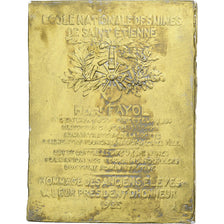 France, Medal, Henri Fayol, Mines de Saint-Etienne, 1925, Platre, Legastelois
