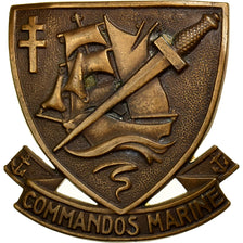 France, Commandos Marine, Military, Insigne de Beret, Excellent Quality, Bronze