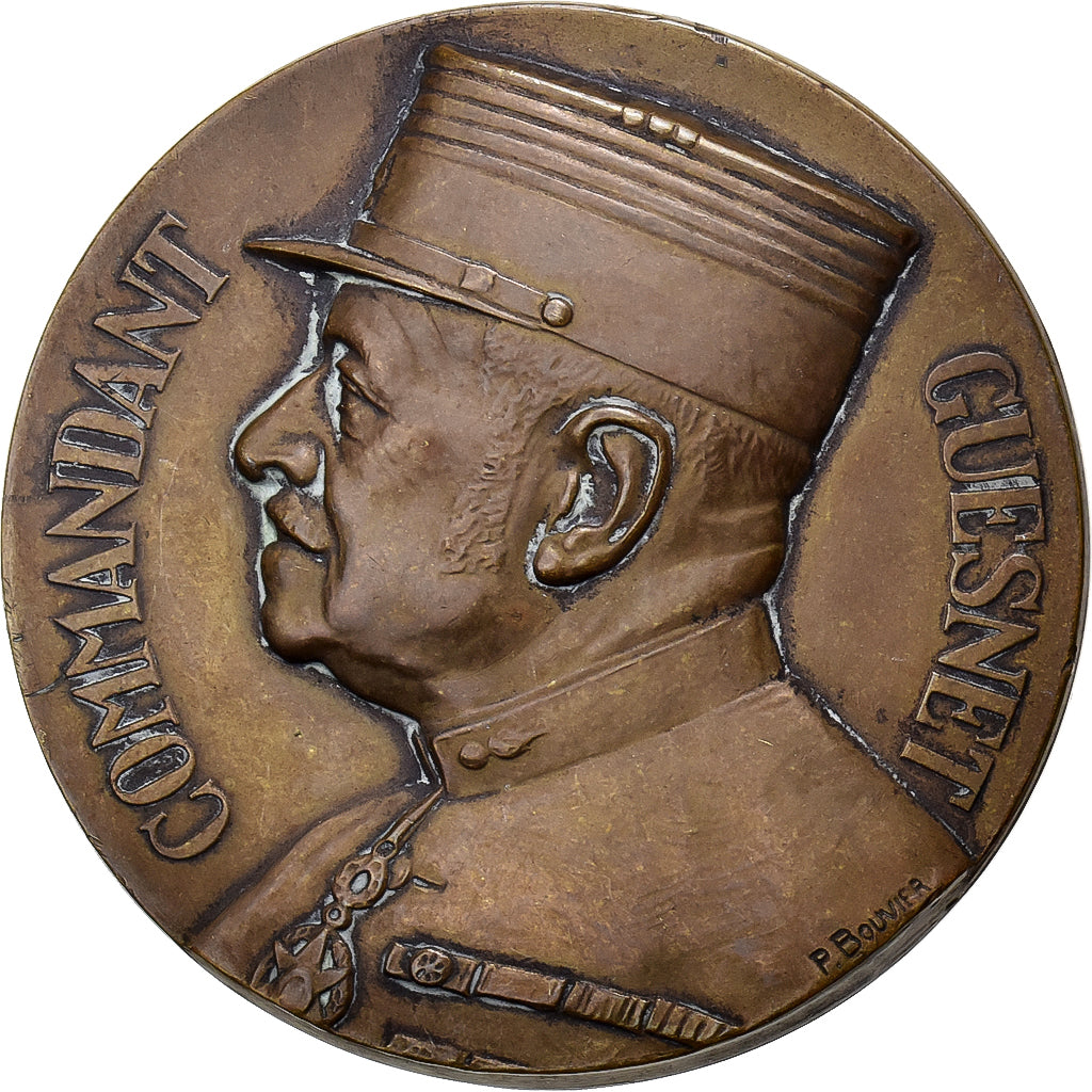 France, Medal, Commandant Guesnet, 1936, Bronze, Bouvier, EF(40-45)