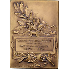 Francia, medaglia, Mines d'Ostricourt, Harmonie, 1927, Bronzo, Delpech, SPL