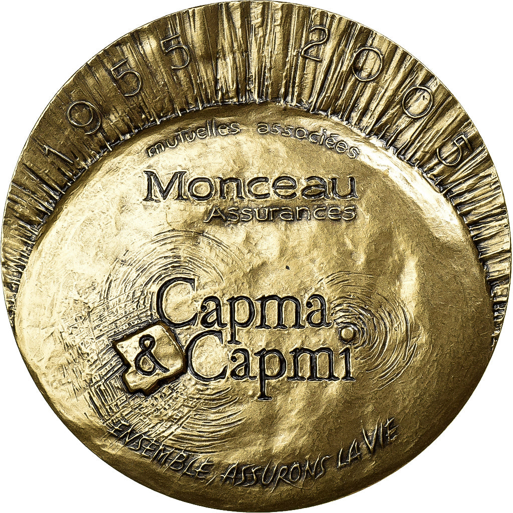 France, Medal, Monceau Assurances, 2005, Bronze, Pasquier, Cinquantenaire